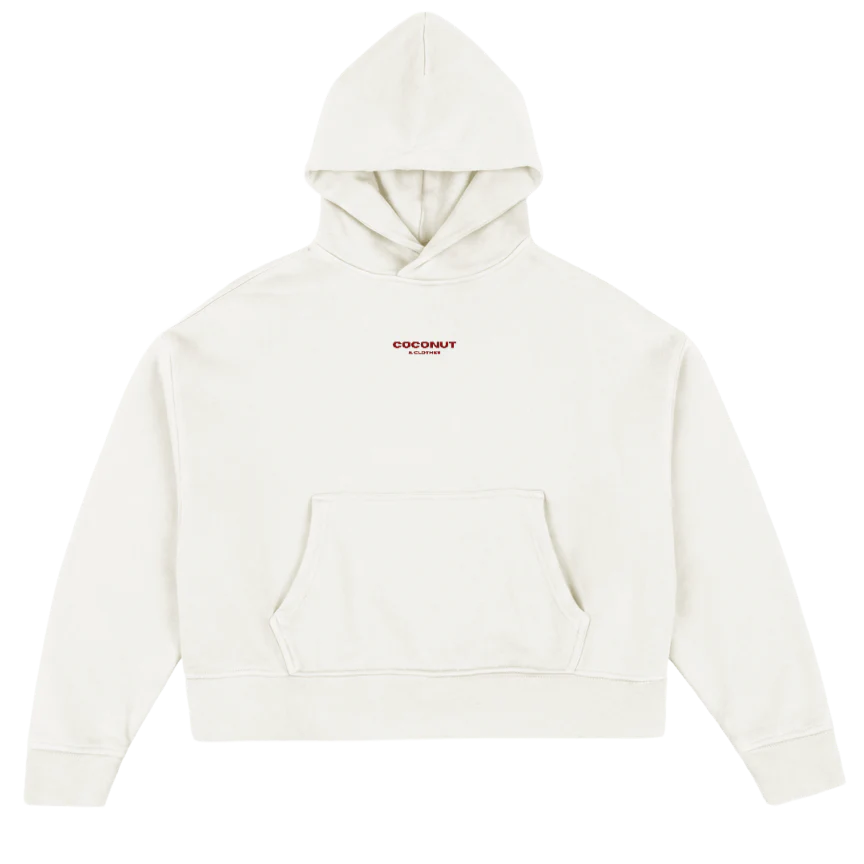 PULL SBH FRENCH INDI Vintage White Oversized Boxy Hoodie.