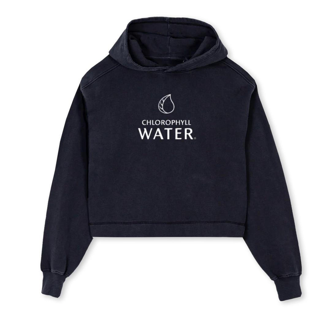 RAAWFIT Vintage Black Cropped Hoodie.