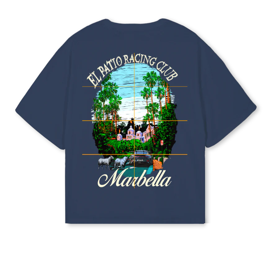 RACINGCLUBMARELLABLU Navy Blue Oversized Boxy Tee. - Image 2