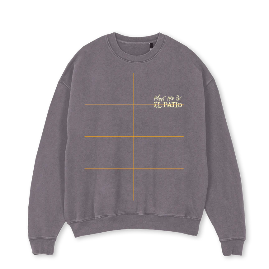 RACINGMARBELLACRGREY Pigment Grey Oversized Crewneck Sweater.