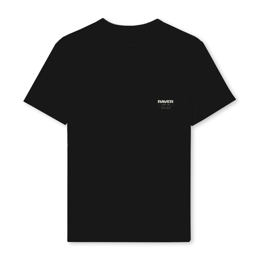 RAVER MINIMAL Black Regular Tee.