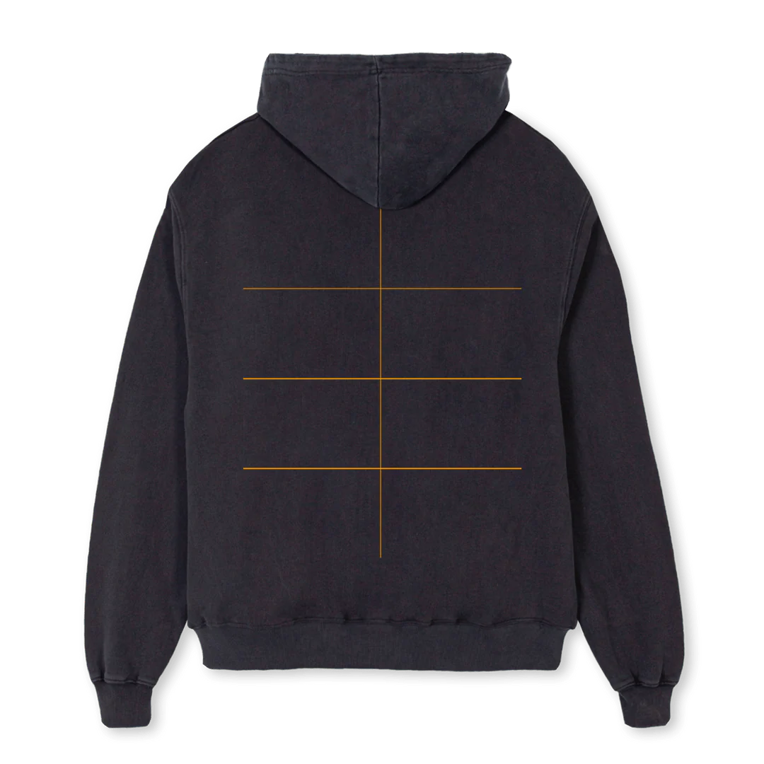 REALRAGERRED Vintage Black Oversized Zipped Hoodie. - Image 2