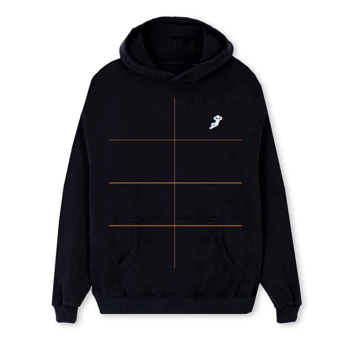 RELAX Black Regular Hoodie.