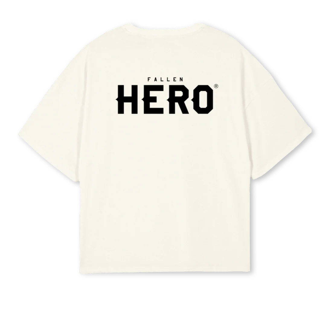 REUBEN Cream Oversized Boxy Tee. - Image 2