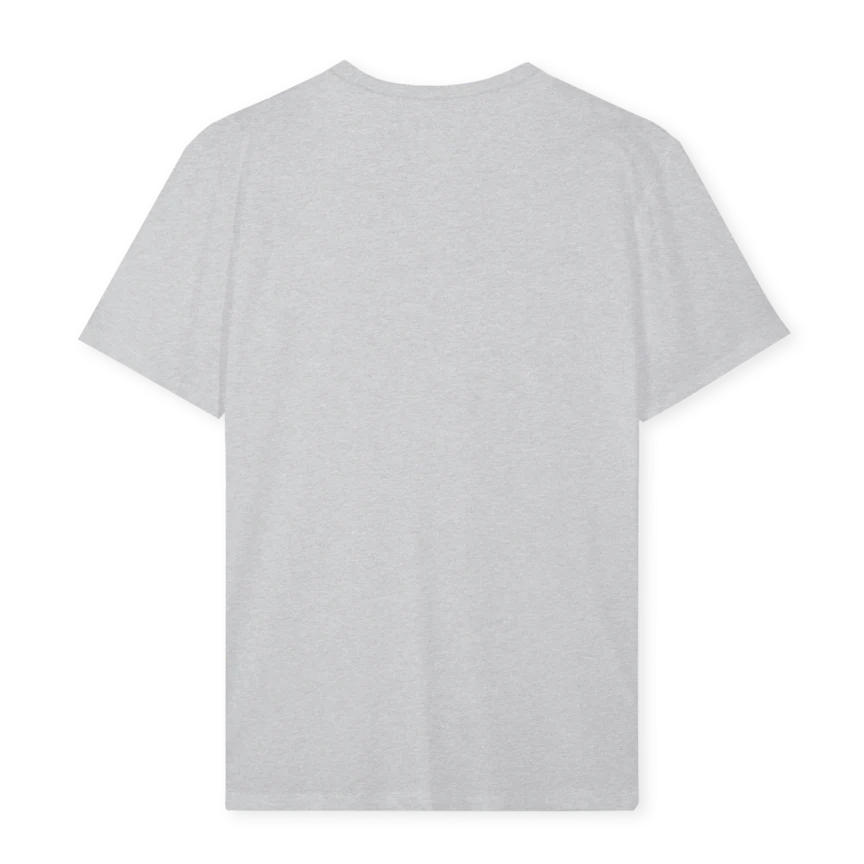 REVES DAILLEURS DEUX Light Grey Marl Regular Tee. - Image 2