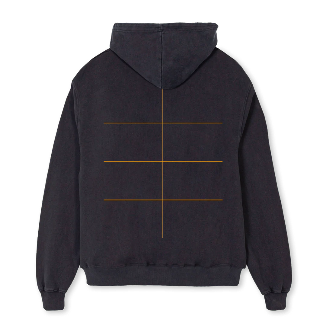 RFH HOODIE Vintage Black Oversized Zipped Hoodie. - Image 2