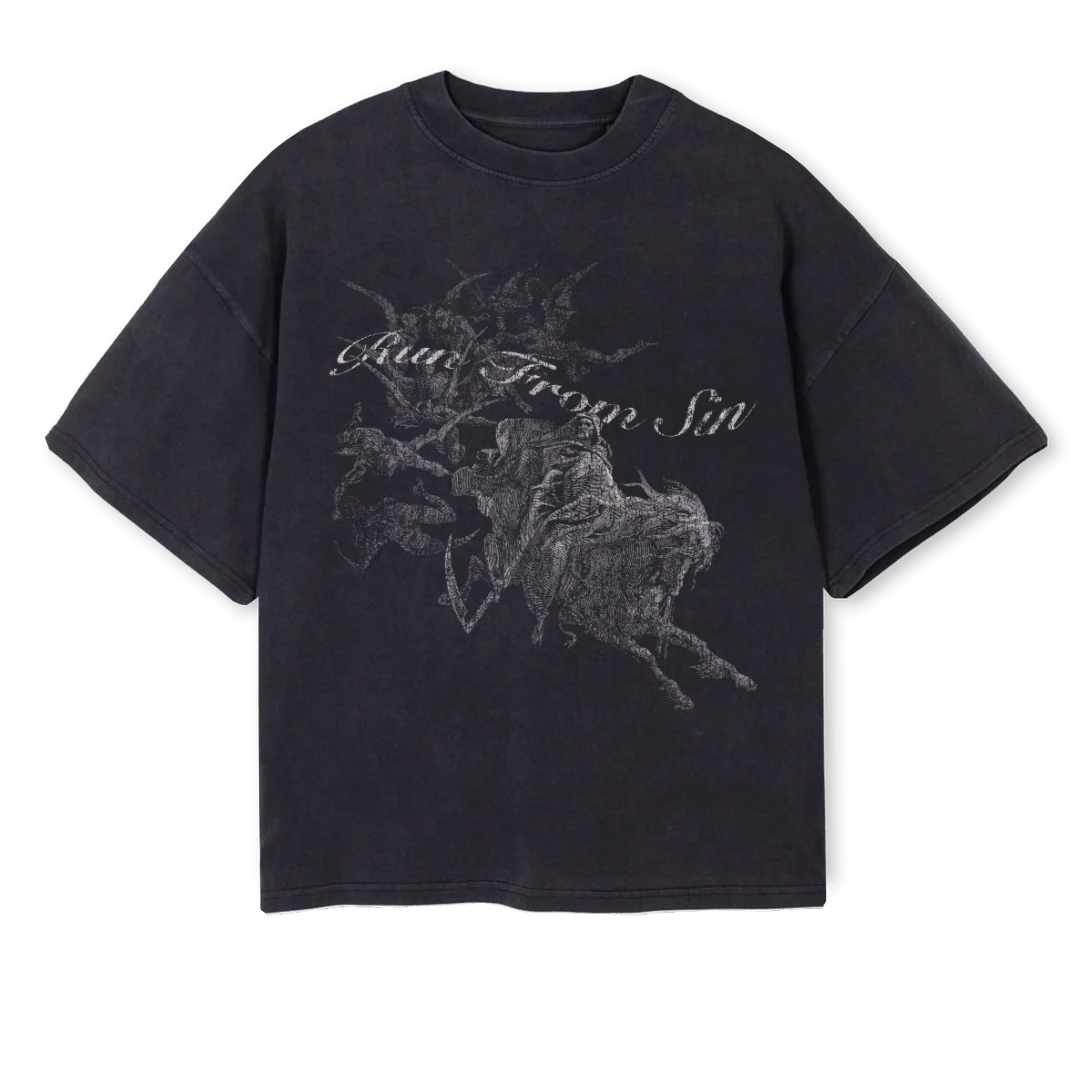 RFSSAMPLE Vintage Black Oversized Boxy Tee.