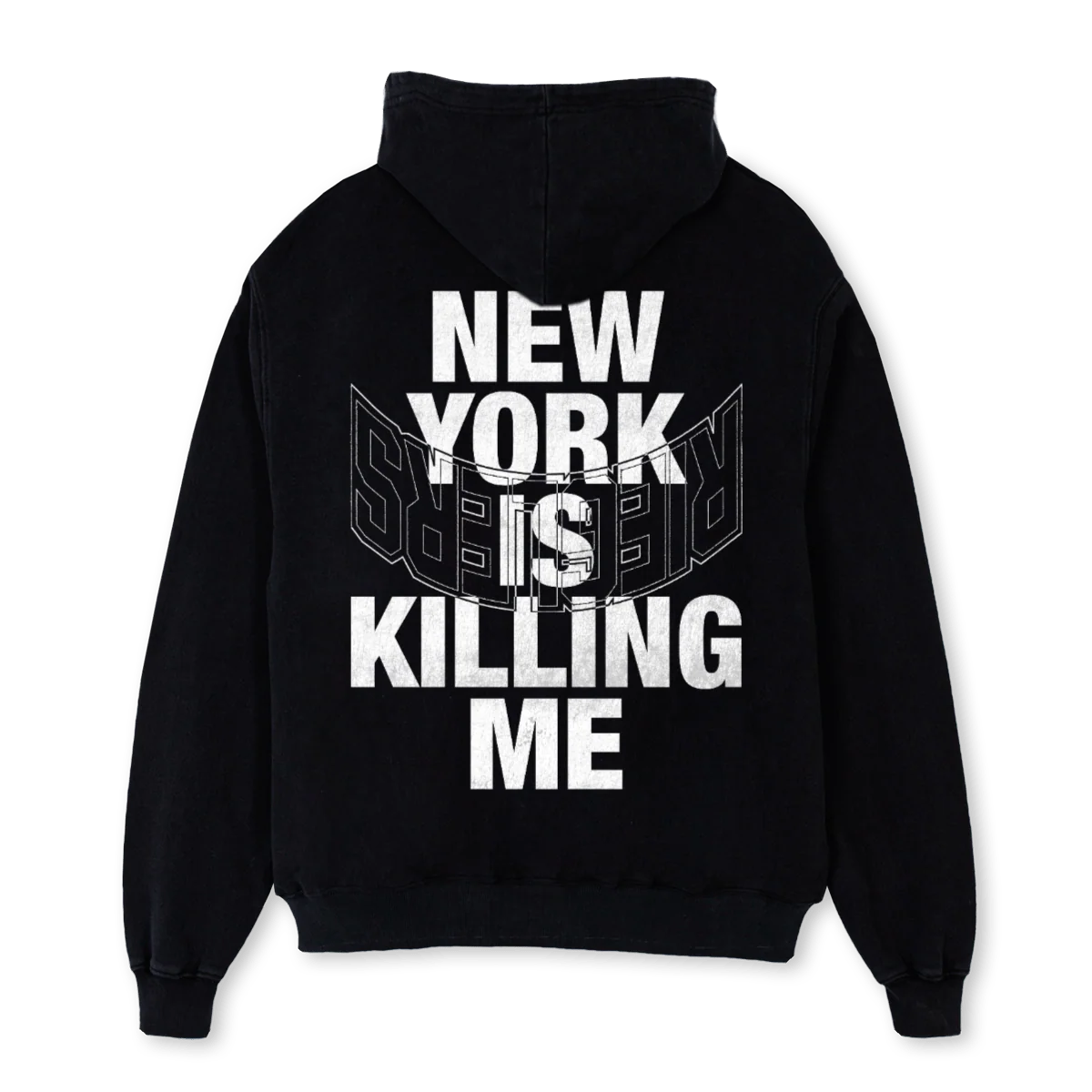 RGLPEGASUSZIPHD Black Oversized Zipped Hoodie. - Image 2