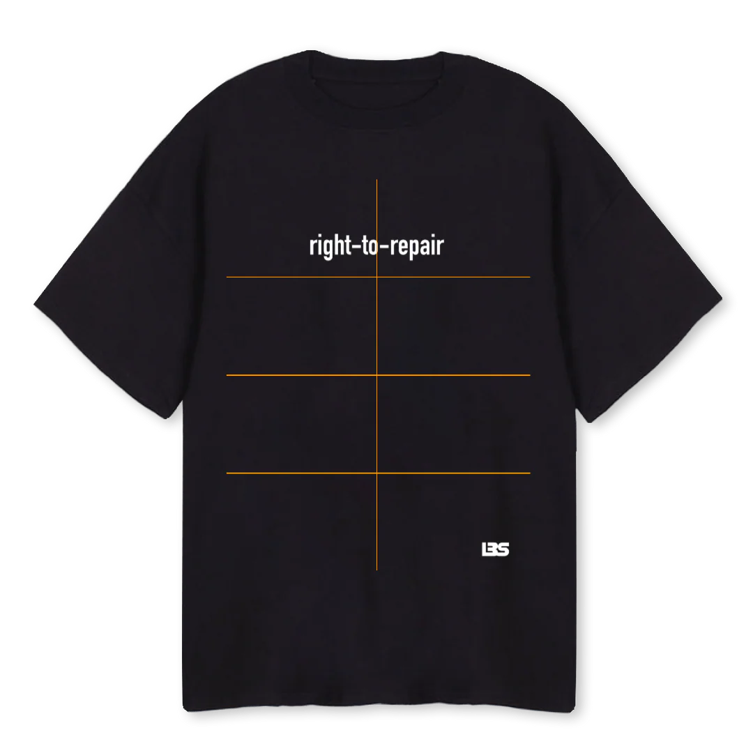 RIGHTTOREPAIR Black Oversized Tee.