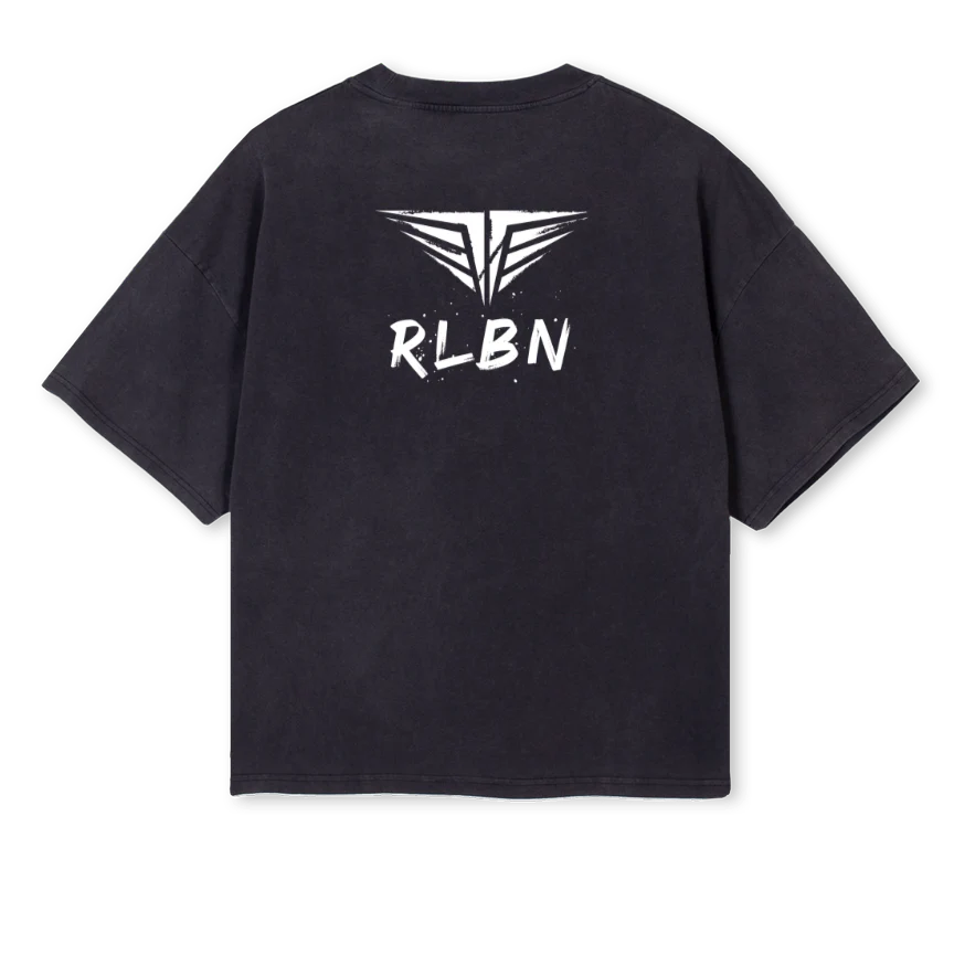 RLBN  Vintage Black Oversized Boxy Tee. - Image 2
