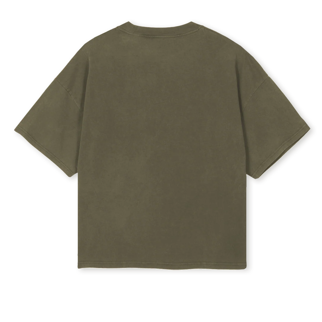 RODEOOLIVE Vintage Olive Oversized Boxy Tee. - Image 2