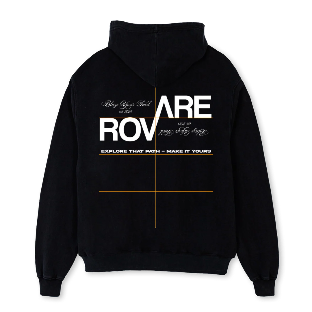 ROVAREHOODIE Black Oversized Hoodie. - Image 2