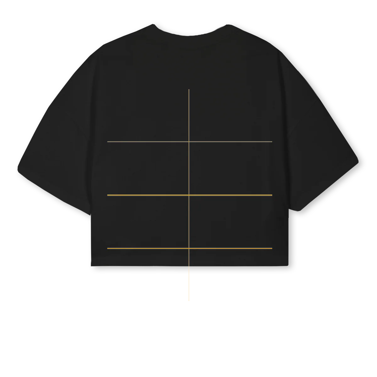RPVBASICCROPSHIRT Black Cropped Oversized Tee. - Image 2
