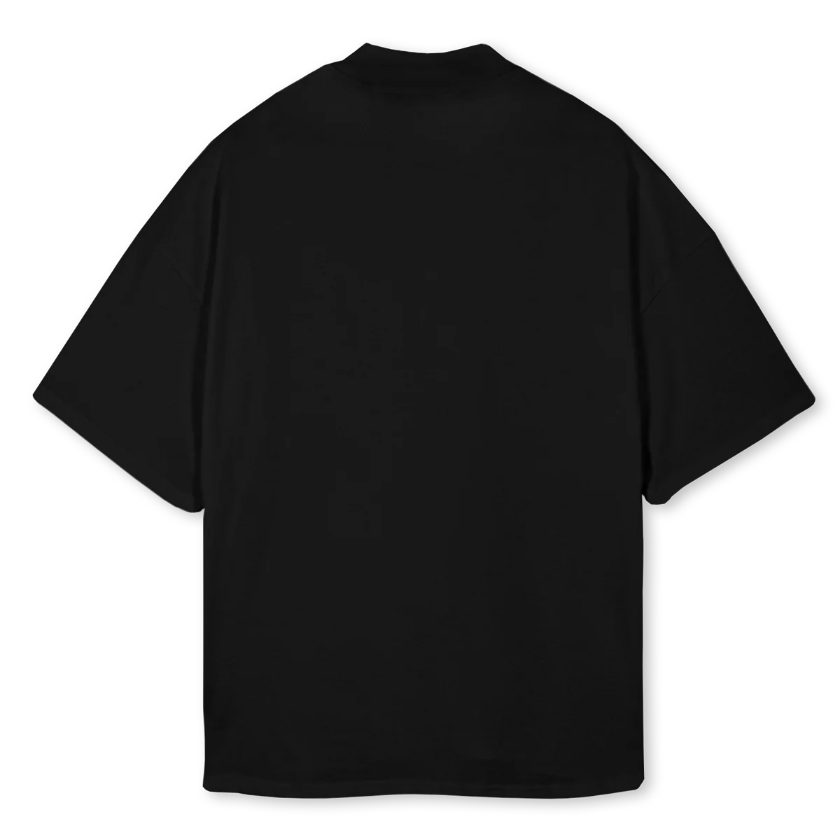 RUDE Black Oversized Mock Neck Tee. - Image 2