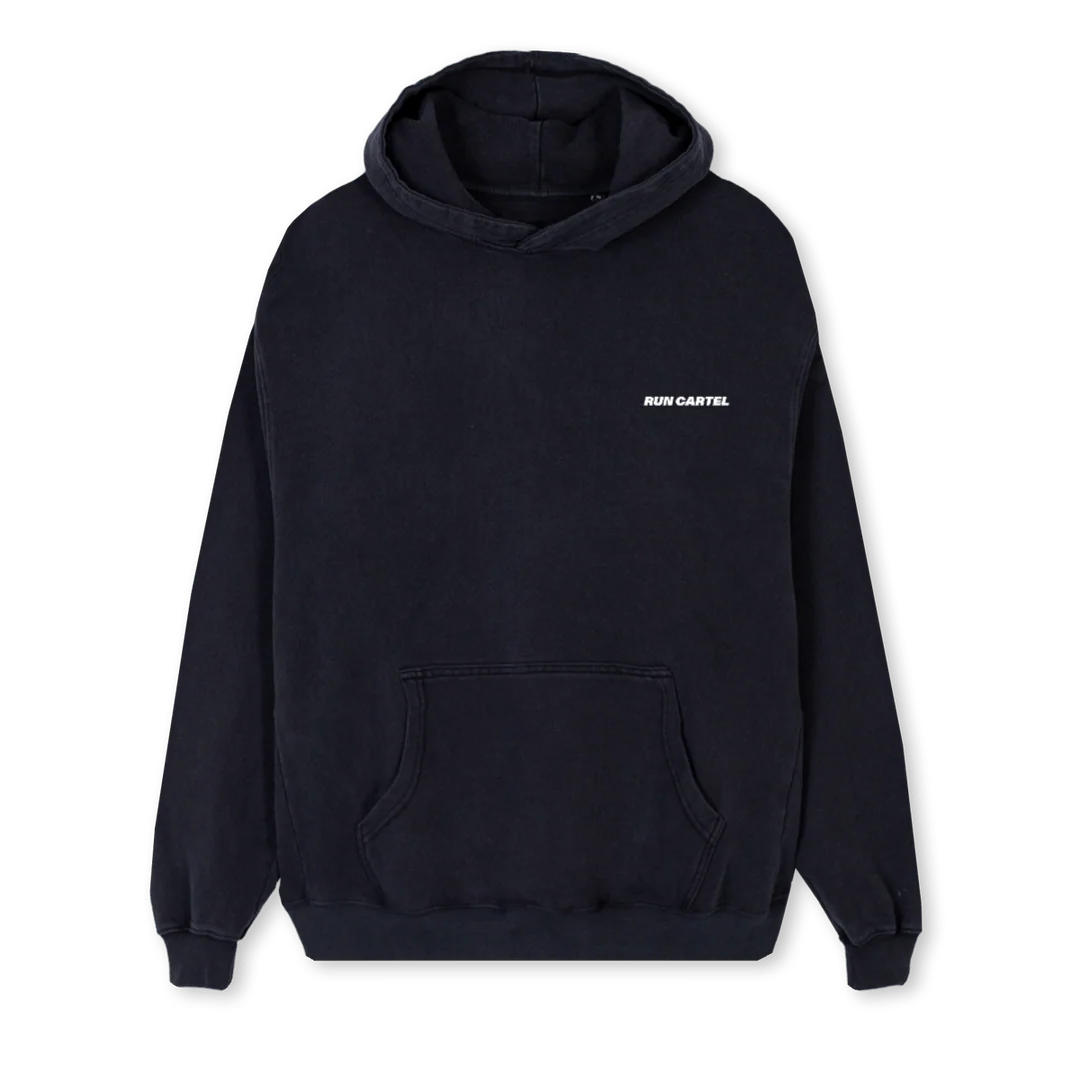 RUNCARTELHOODIE Vintage Black Regular Hoodie.