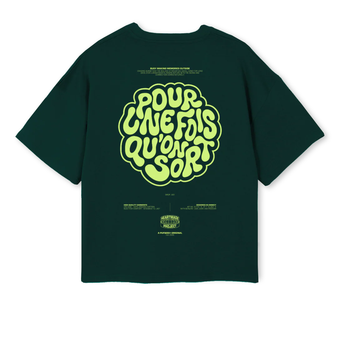 SAMPLEPUFQOSVERT Wild Green Oversized Boxy Tee. - Image 2