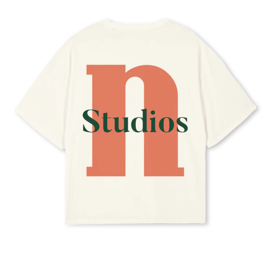 SAMPLING_BACK ONLY Cream Oversized Boxy Tee - Image 2