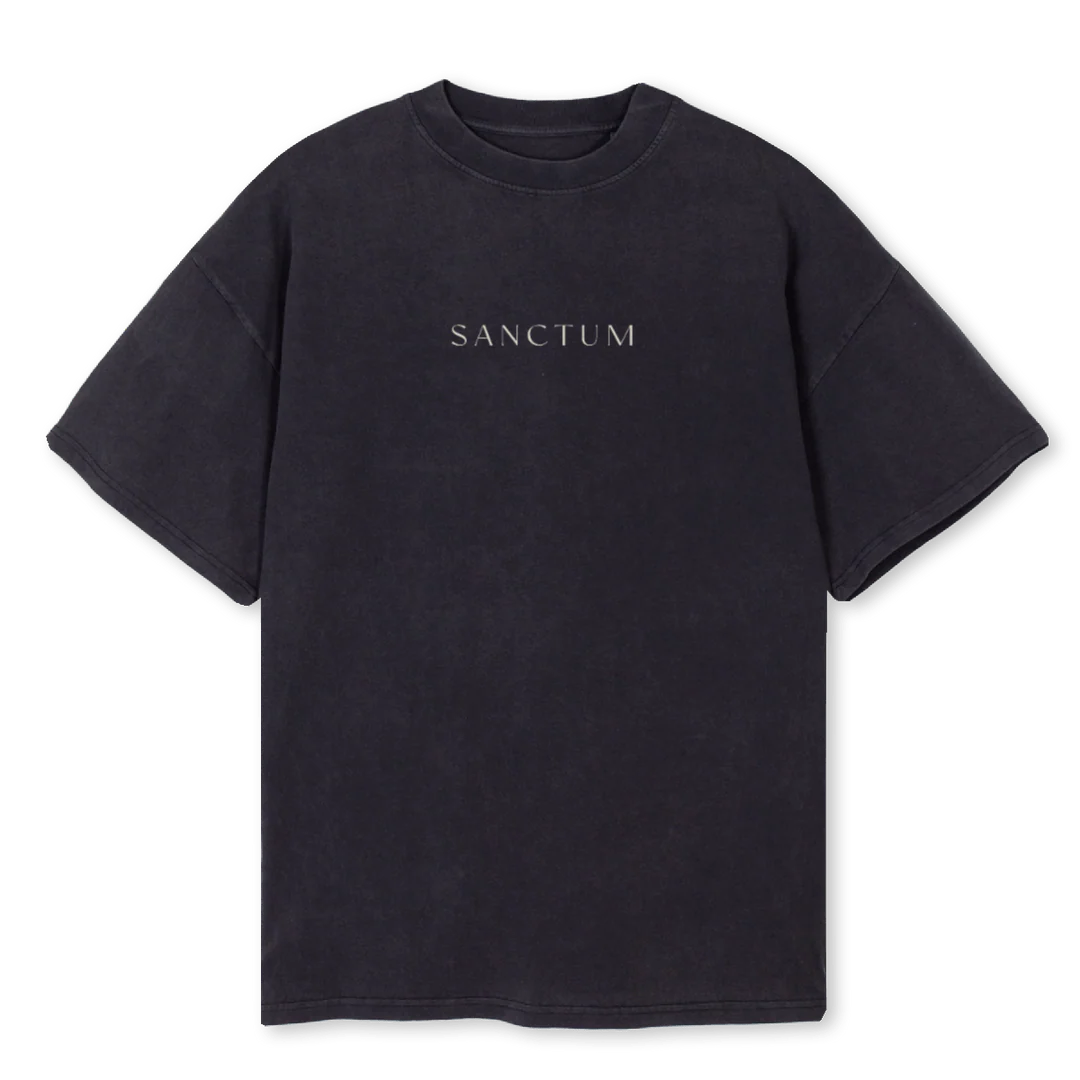 SANCTUM_VB Vintage Black Oversized Tee.