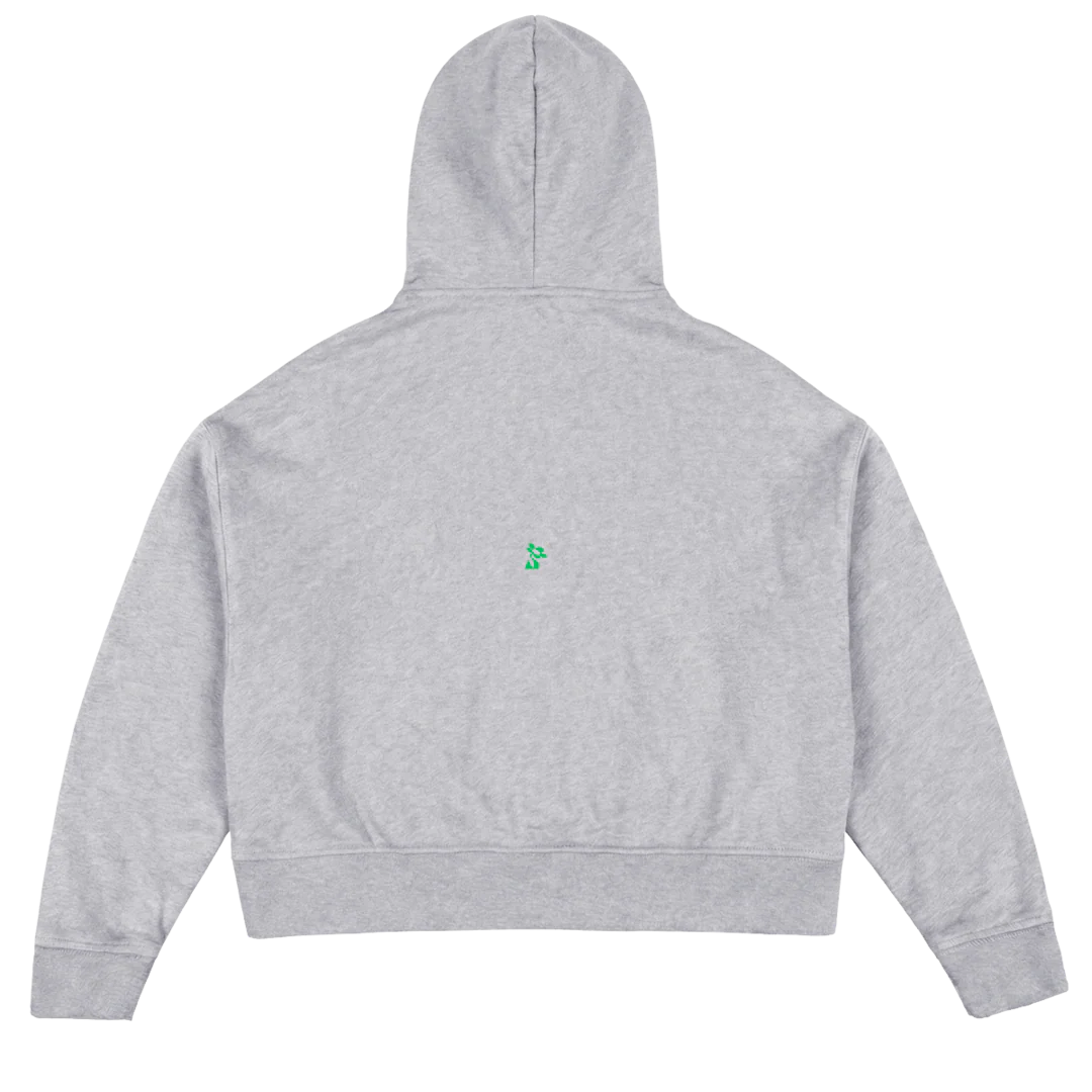 SANTAONEHOODIE_LGGREEN Light Grey Marl Oversized Boxy Hoodie. - Image 2