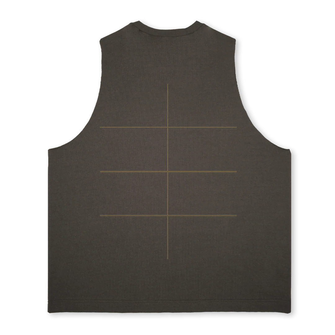 SAUL ATH VEST BROWN City Brown Oversized Vest. - Image 2