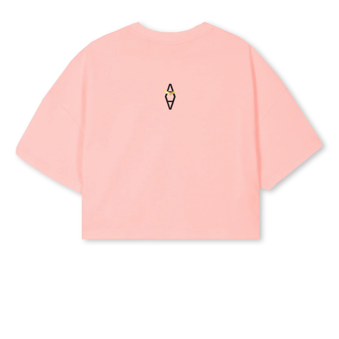 SAY SO Pink Clay Cropped Oversized Tee. - Image 2