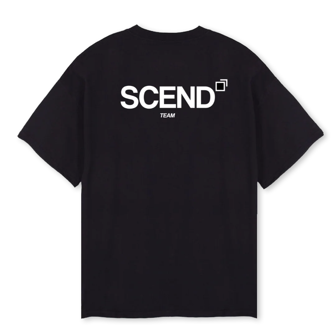 SCENDTEAM Black Oversized Tee. - Image 2