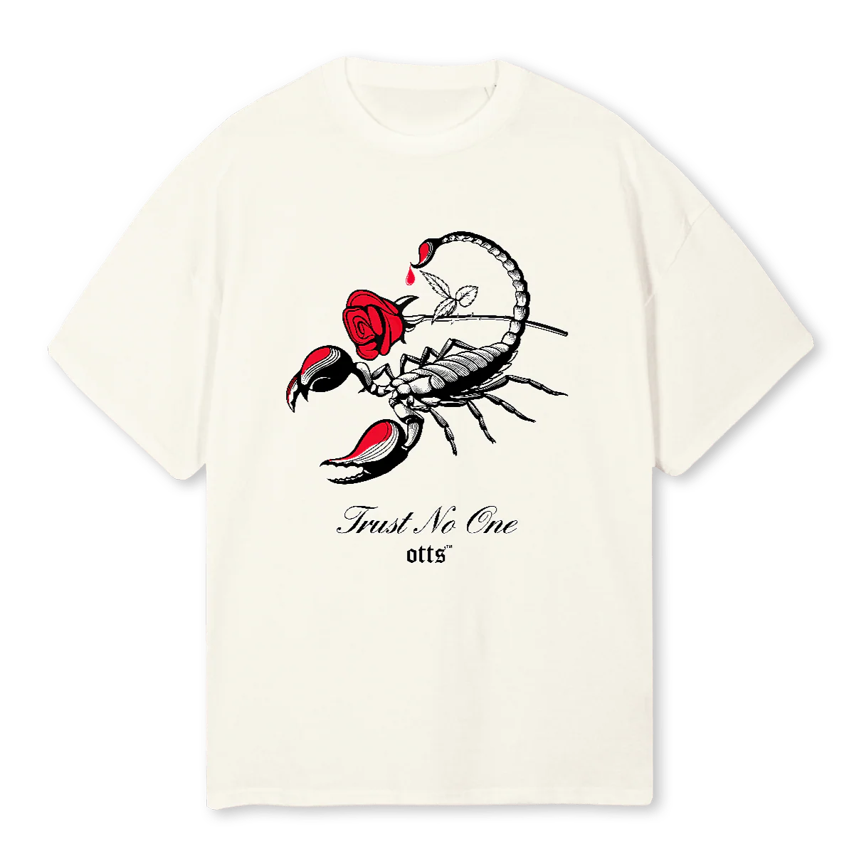 SCORPION BLANC CASSE Cream Oversized Tee.