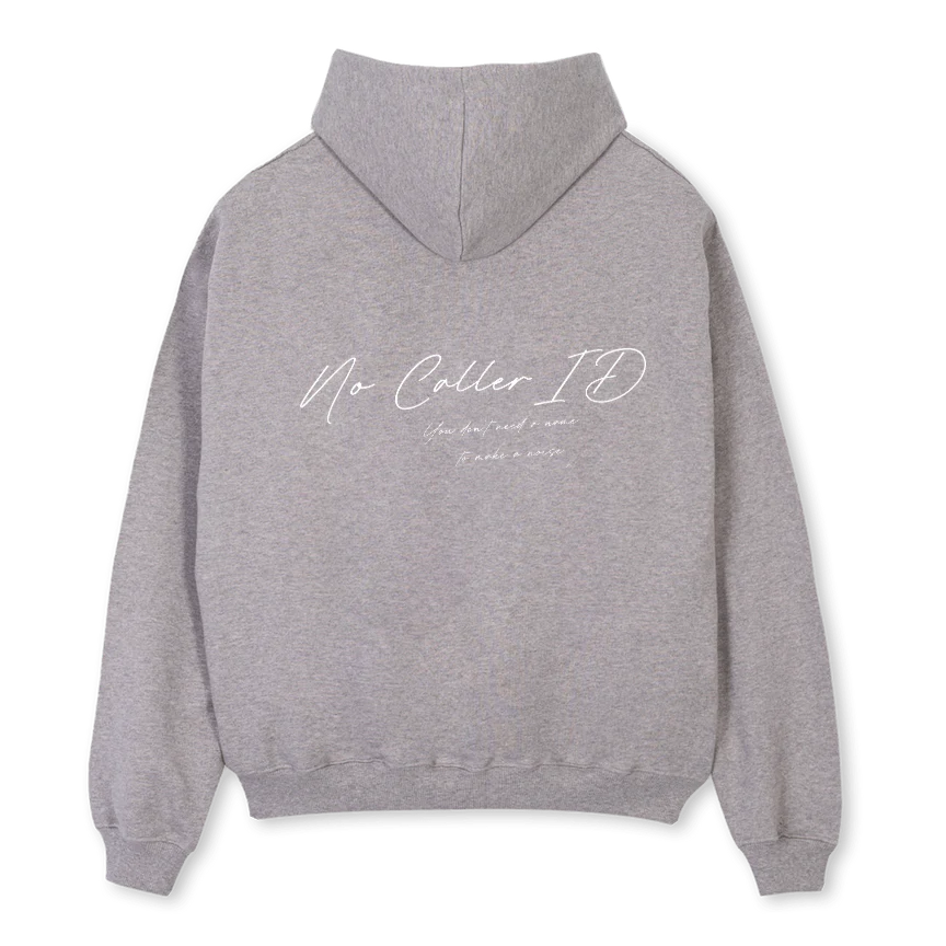 SCRIPTGREYHOODIE Grey Marl Oversized Zipped Hoodie. - Image 2