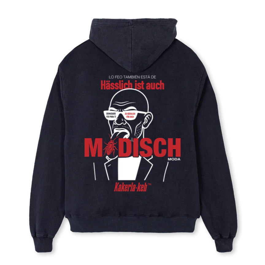 SDRA FIN  Vintage Black Oversized Hoodie. - Image 2