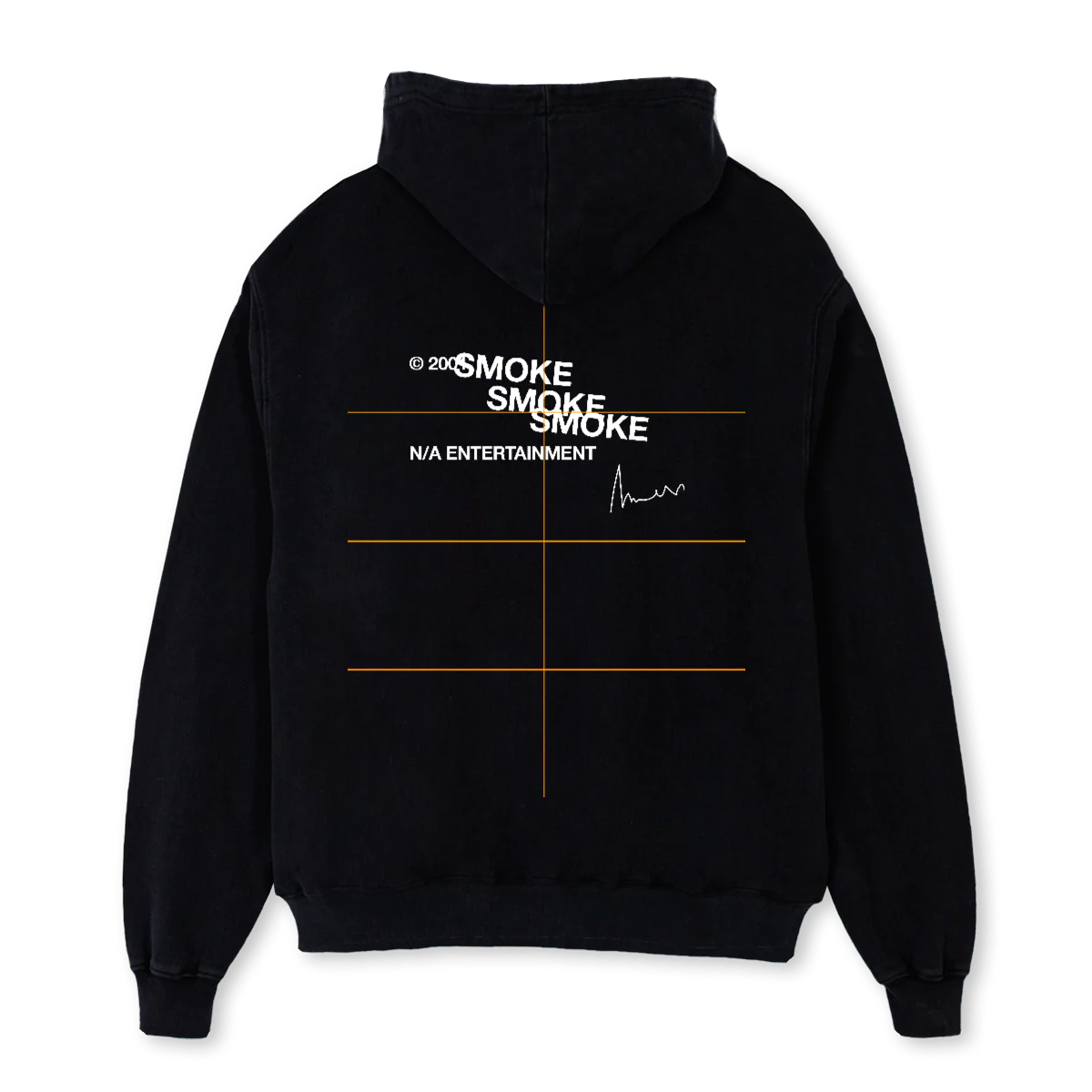SDS SMOKE BLK HOODIE Black Oversized Hoodie. - Image 2