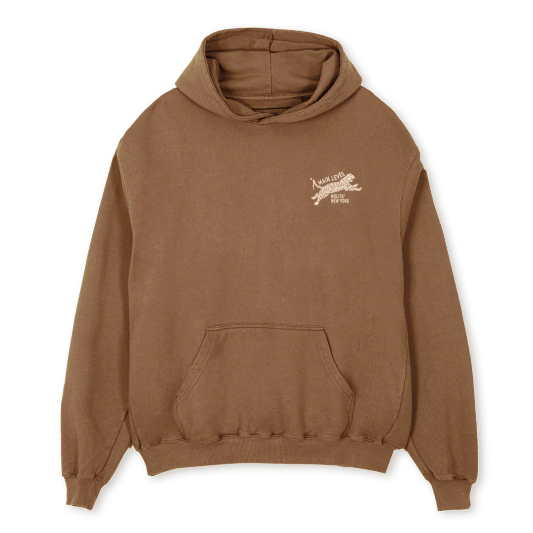 AMLCHINATOWNTIGER_VT Vintage Tan Oversized Hoodie.