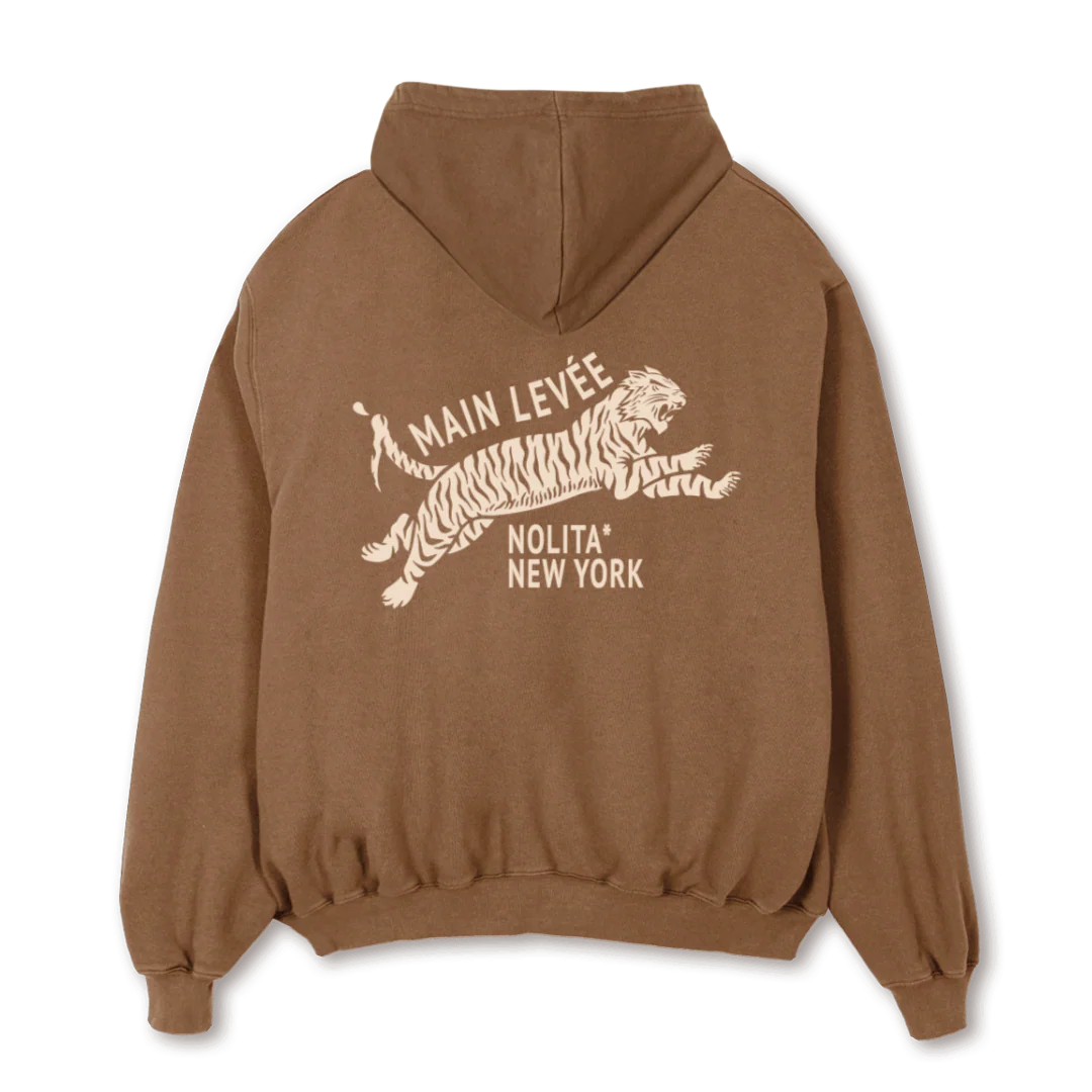AMLCHINATOWNTIGER_VT Vintage Tan Oversized Hoodie. - Image 2