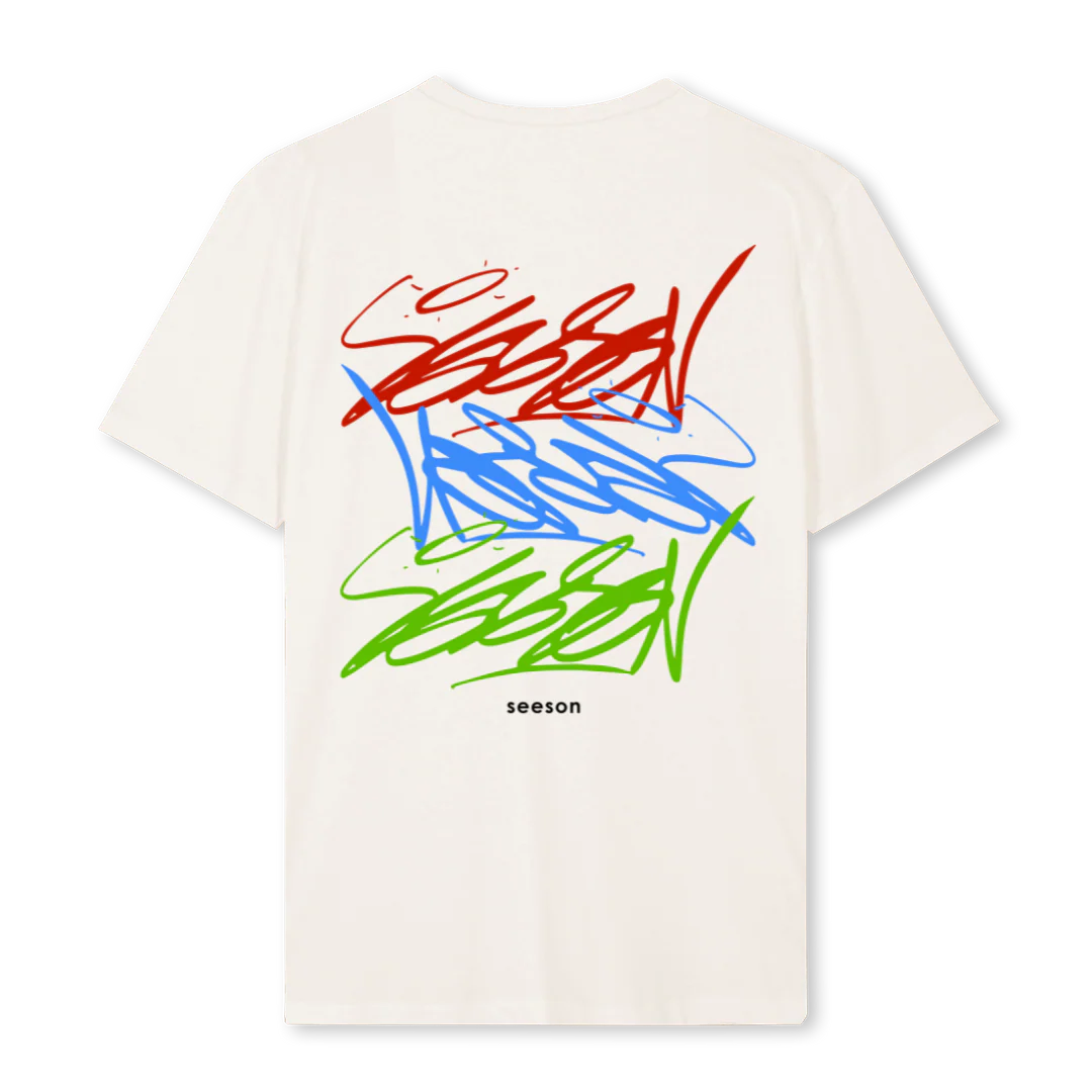 SEESONDACUM Vintage White Regular Tee. - Image 2