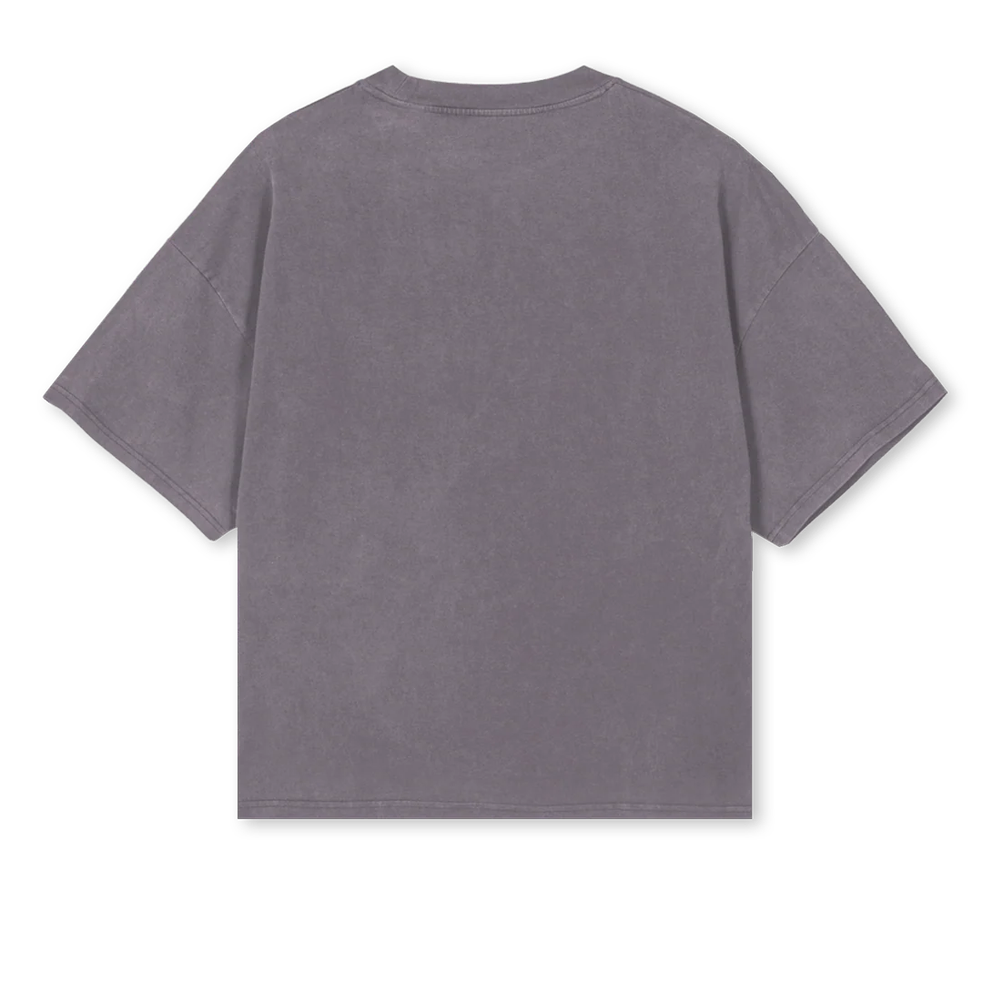 SEGUNDOD Pigment Grey Oversized Boxy Tee. - Image 2