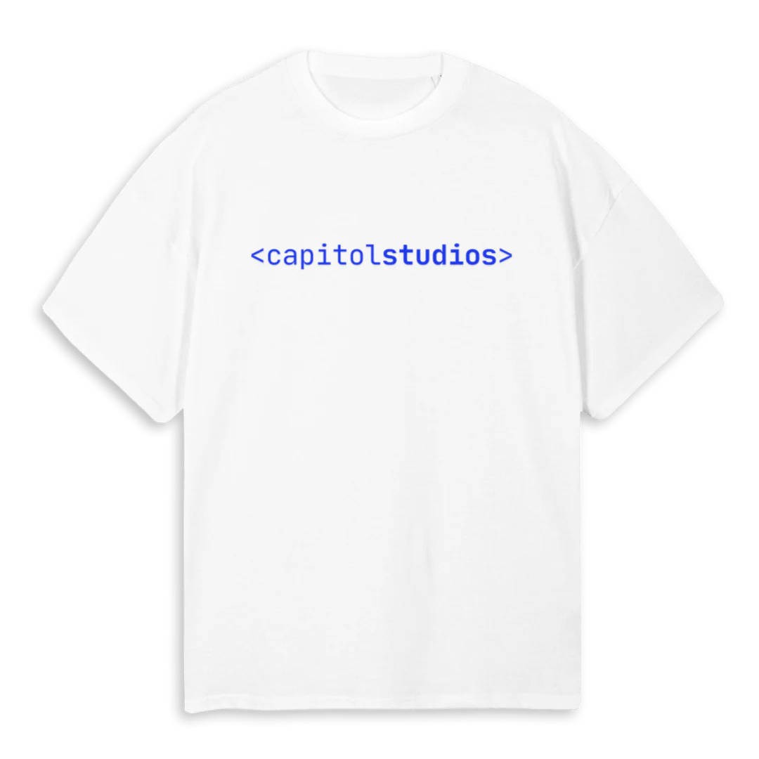 SENTIMIENTOS AZUL White Oversized Tee.