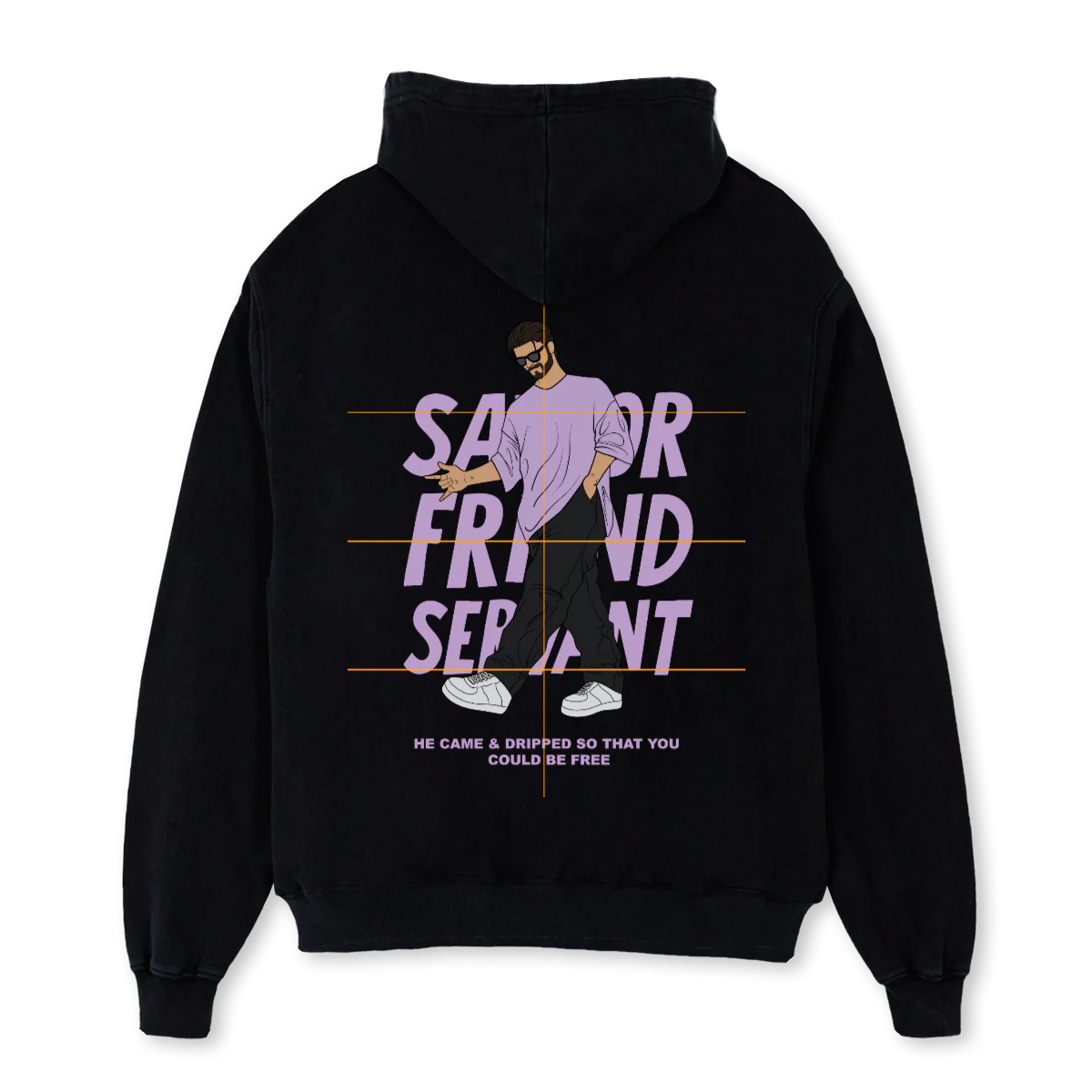 SFS BLCK HOODIE Black Oversized Hoodie. - Image 2