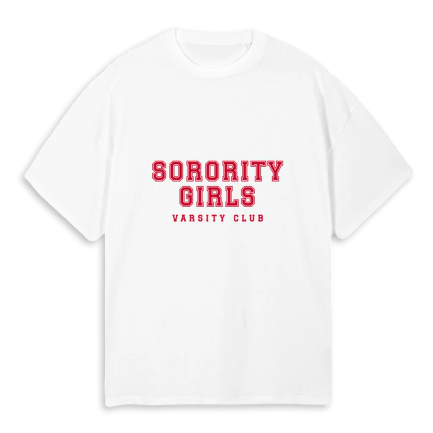 SGCVCWHITEREDTEE White Oversized Tee.