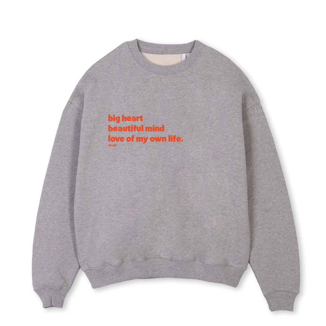 SGMLOR Grey Marl Oversized Crewneck Sweater.