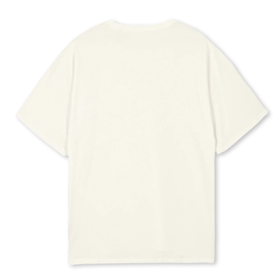 SHADOW  Cream Oversized Tee. - Image 2