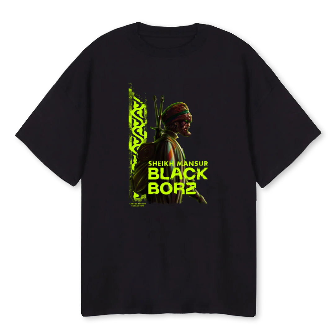 SHEIKH Black Oversized Tee.