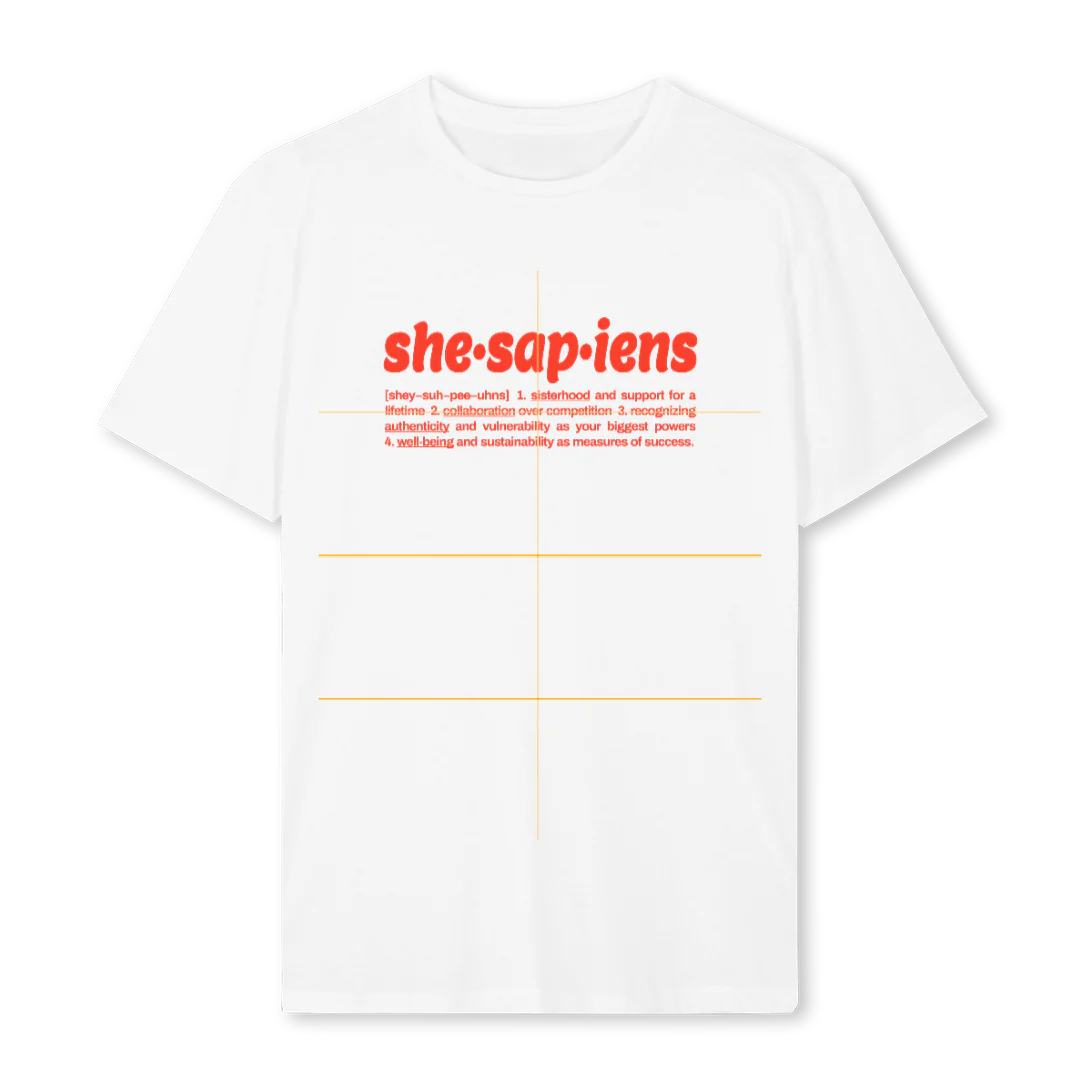 SHESAPIENSRW White Regular Tee.