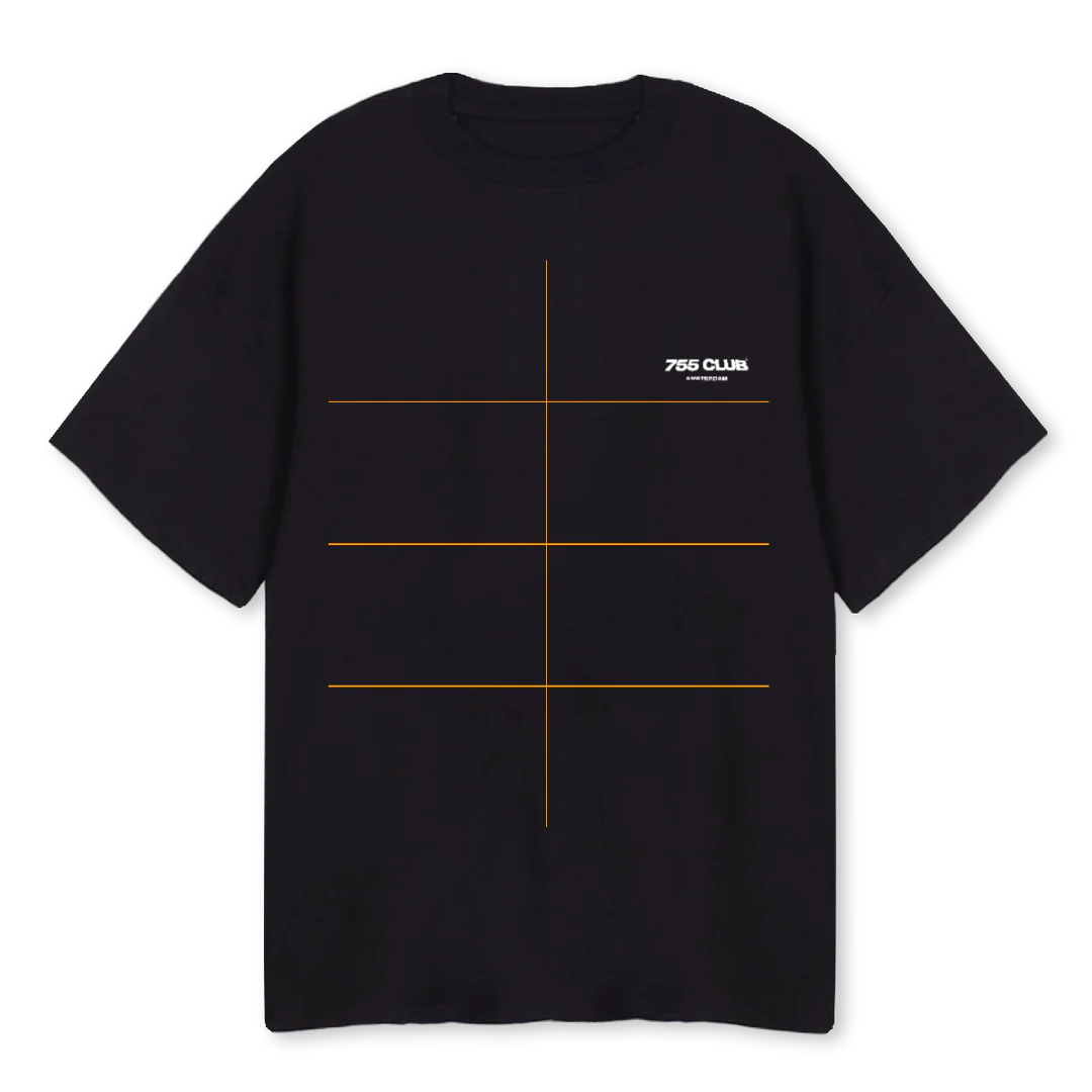 SHIRT BLURS Black Oversized Tee.