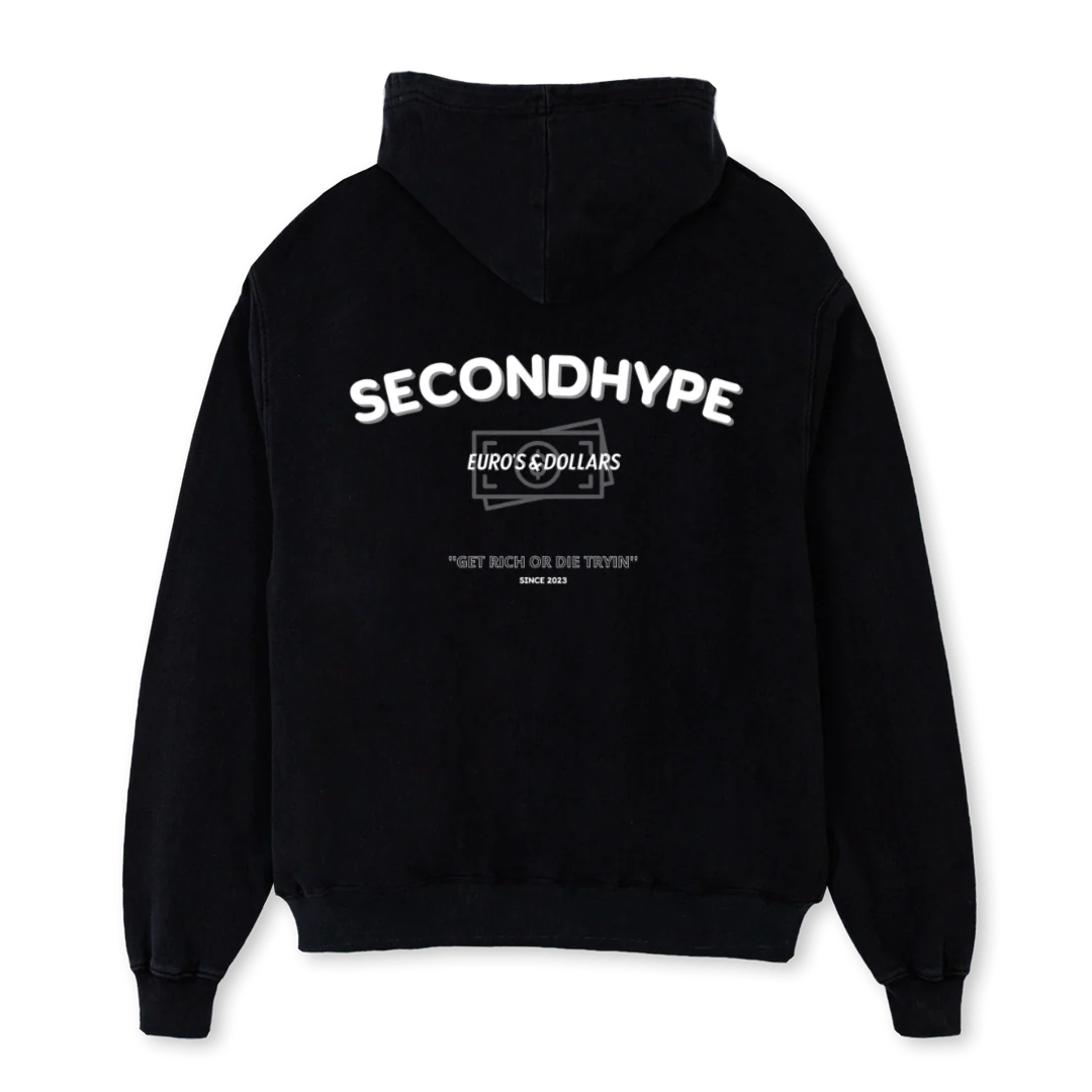 SHMONEY Black Oversized Hoodie. - Image 2
