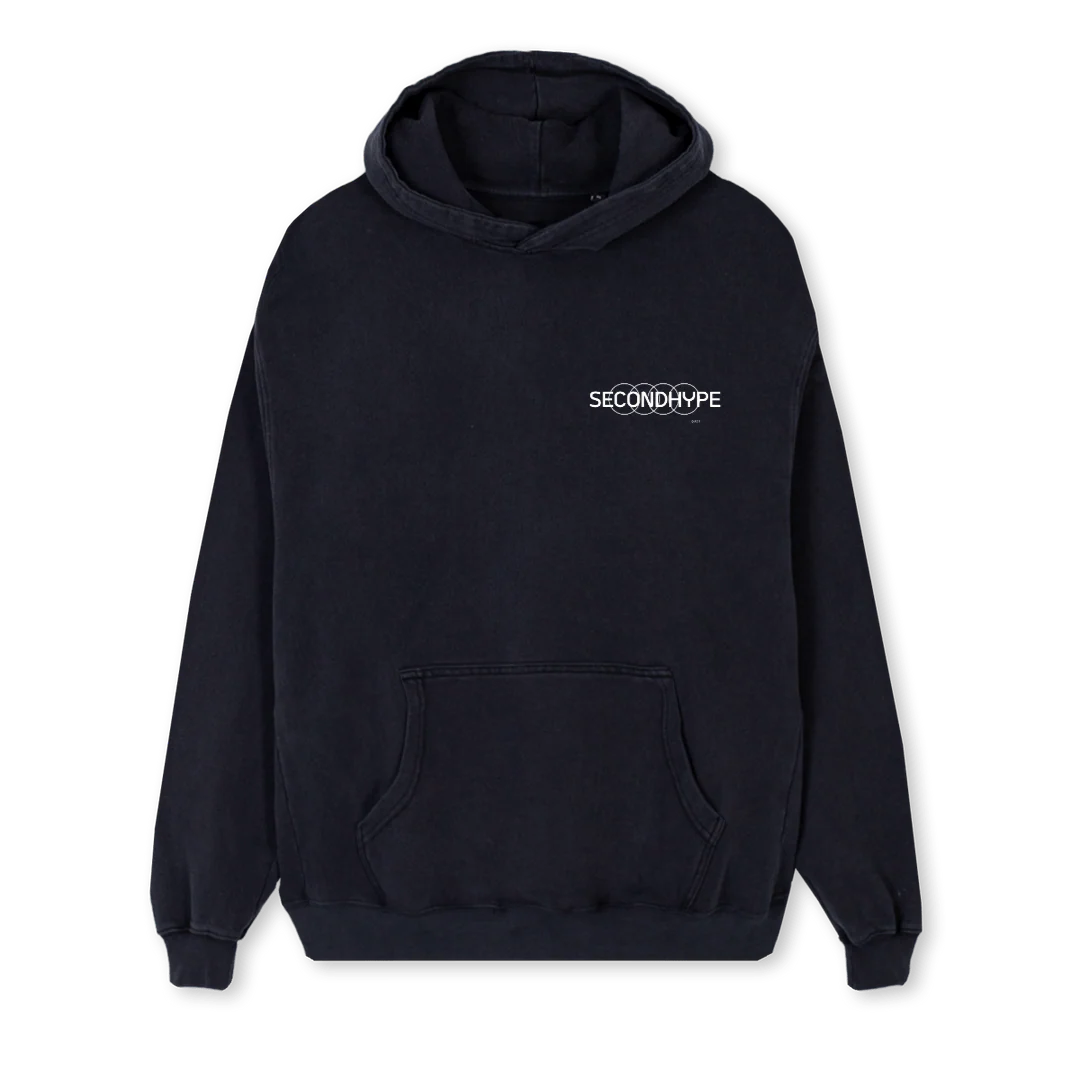 SHMONEYY Vintage Black Regular Hoodie.