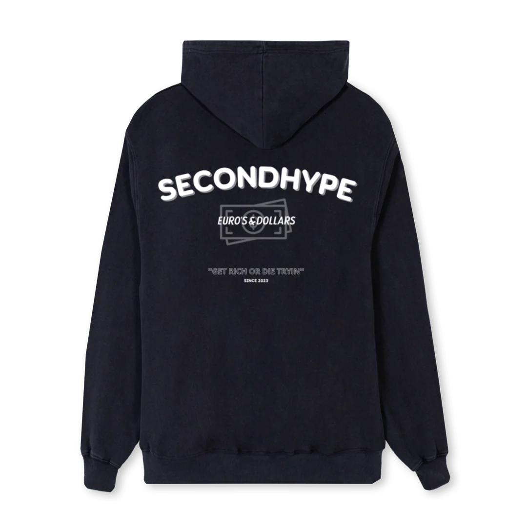 SHMONEYY Vintage Black Regular Hoodie. - Image 2