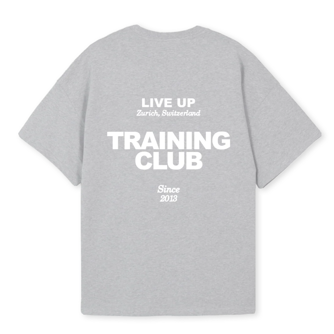 SHOR LIVEUP Light Grey Marl Oversized Tee. - Image 2
