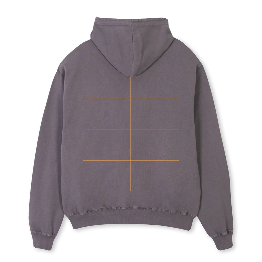 SIMPLE HOODIE Pigment Grey Oversized Hoodie. - Image 2