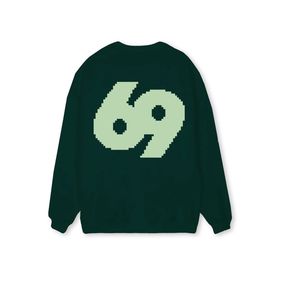 SIXTYNINEDIGITALCREW Wild Green Regular Crewneck Sweater. - Image 2