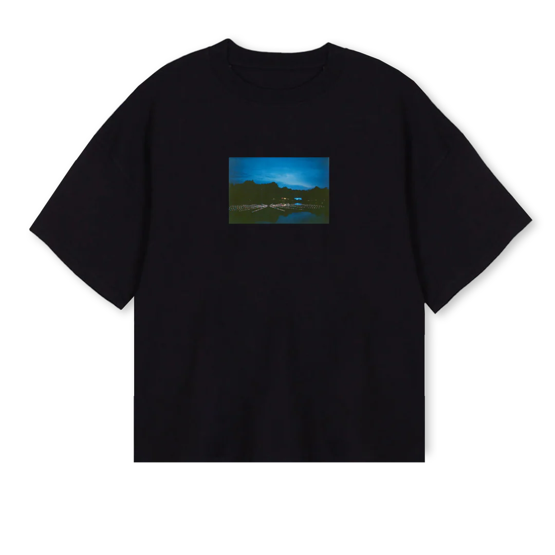 HOUGHTON Black Oversized Boxy Tee