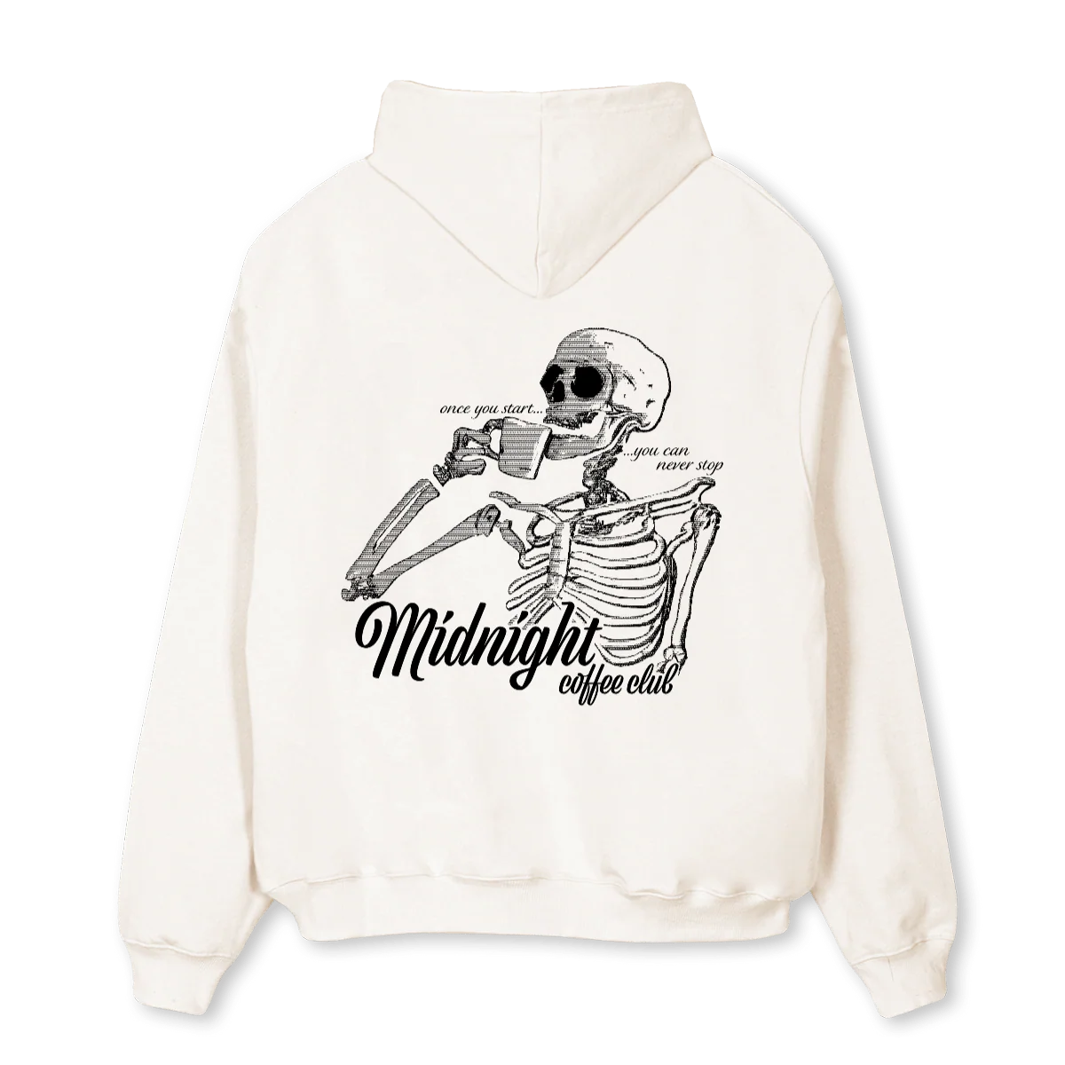 SKELHOODIE Vintage White Oversized Hoodie. - Image 2